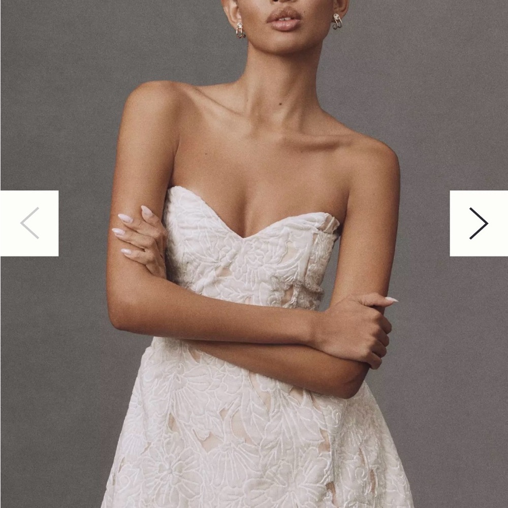 BHLDN Strapless Velvet Mini Dress